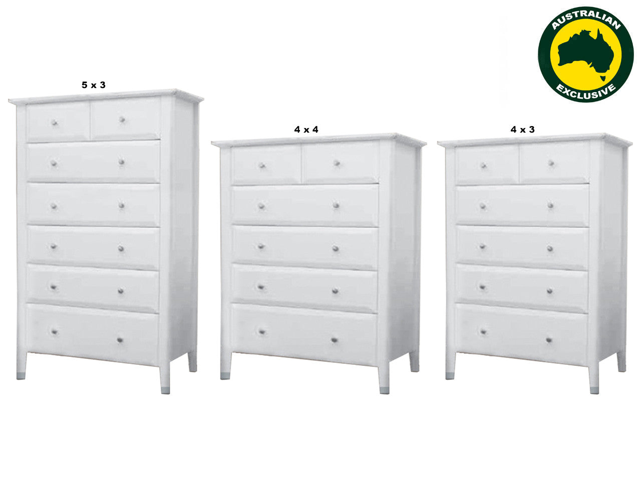 Magnificent (AUSSIE MADE) Tallboy Collection - Assorted Painted Colours
