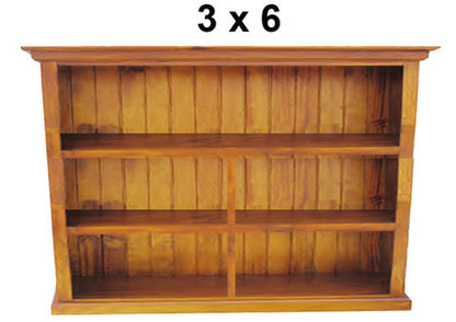 MARCELINE (AUSSIE MADE) LOWLINE BOOKCASE WITH DOUBLE TOP COLLECTION - ASSORTED COLOURS