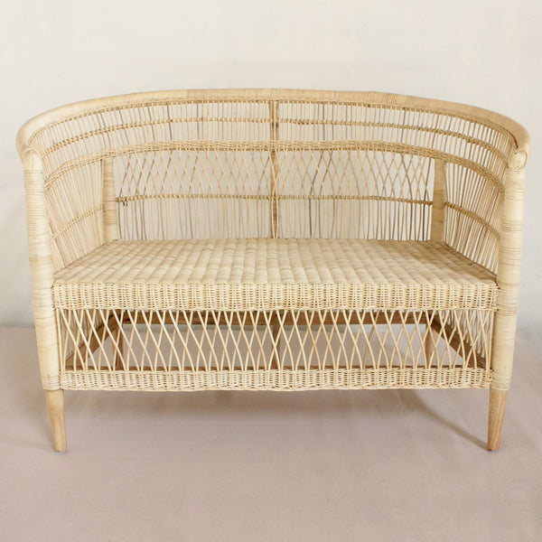 MOROCCO 2 SEATER   RATTAN CHAIR  - NATURAL