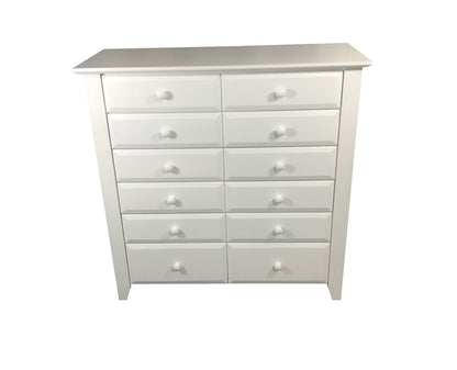 MANILLA (AUSSIE MADE) LARGE TALLBOY WITH 12 DRAWERS - 1200(H) x 1200(W) - ASSORTED PAINTED COLOURS