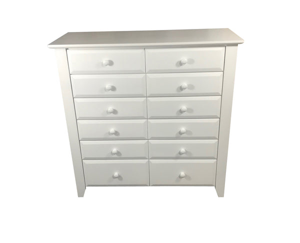 MANILLA (AUSSIE MADE) LARGE TALLBOY WITH 12 DRAWERS - 1200(H) x 1200(W) - ASSORTED PAINTED COLOURS