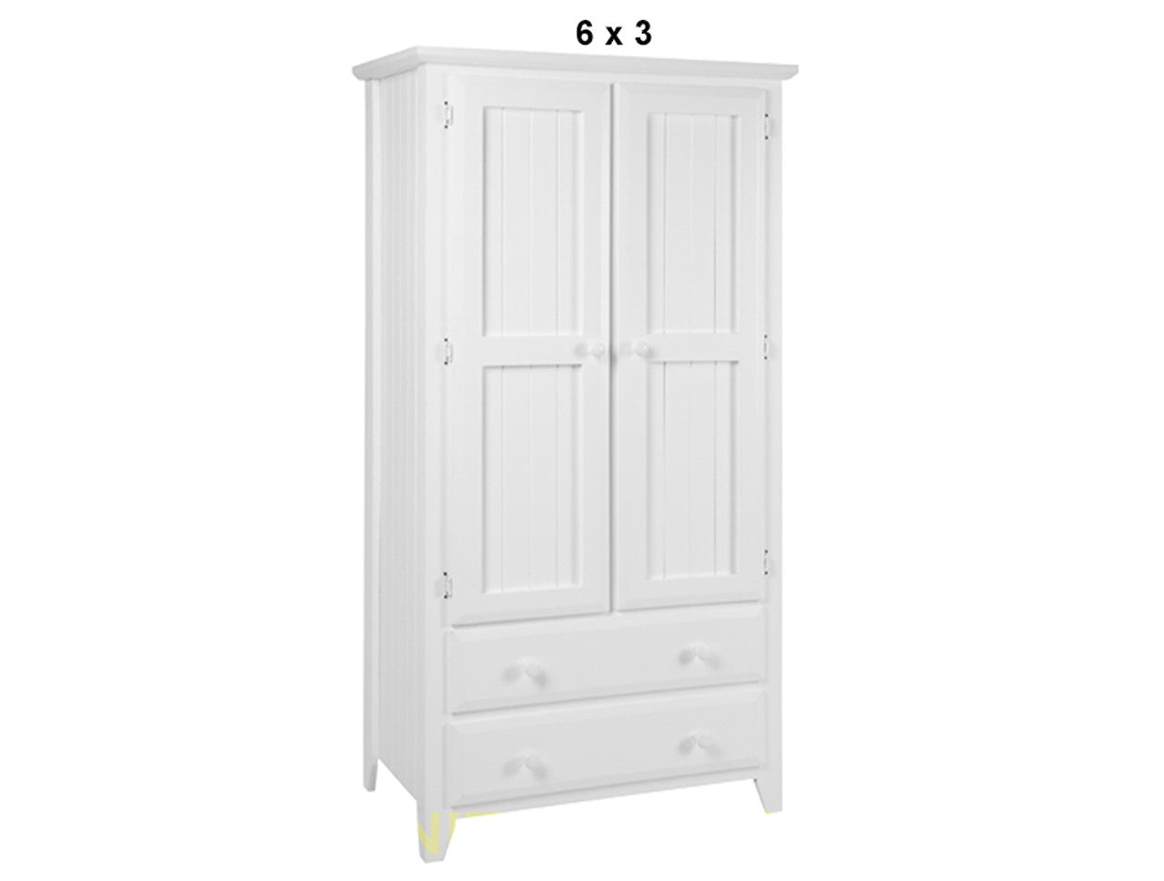 MANILLA (AUSSIE MADE) 2 DOOR / 2 DRAWER WARDROBE WITH T&G DOORS & SIDES COLLECTION - ASSORTED PAINTED COLOURS - STARTING FROM $1299
