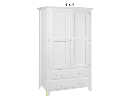 MANILLA (AUSSIE MADE) 2 DOOR / 2 DRAWER WARDROBE WITH T&G DOORS & SIDES COLLECTION - ASSORTED PAINTED COLOURS - STARTING FROM $1299
