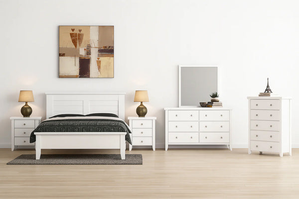 King Manilla (AUSSIE MADE) 5 Piece (DRESSER) Bedroom Suite - Assorted Painted Colours