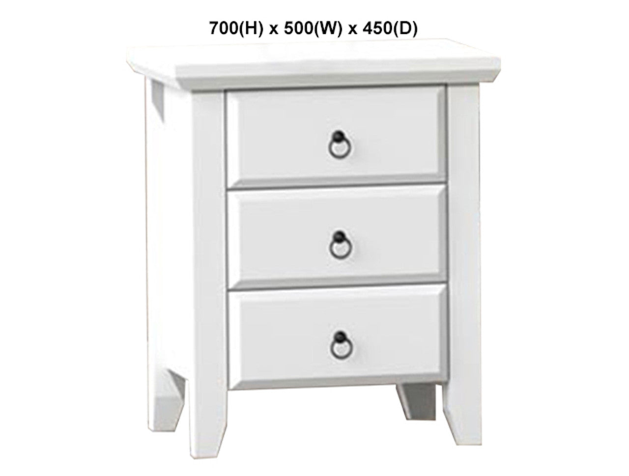MANILLA (AUSSIE MADE) BEDSIDE TABLE COLLECTION - ASSORTED PAINTED COLOURS - STARTING FROM $399