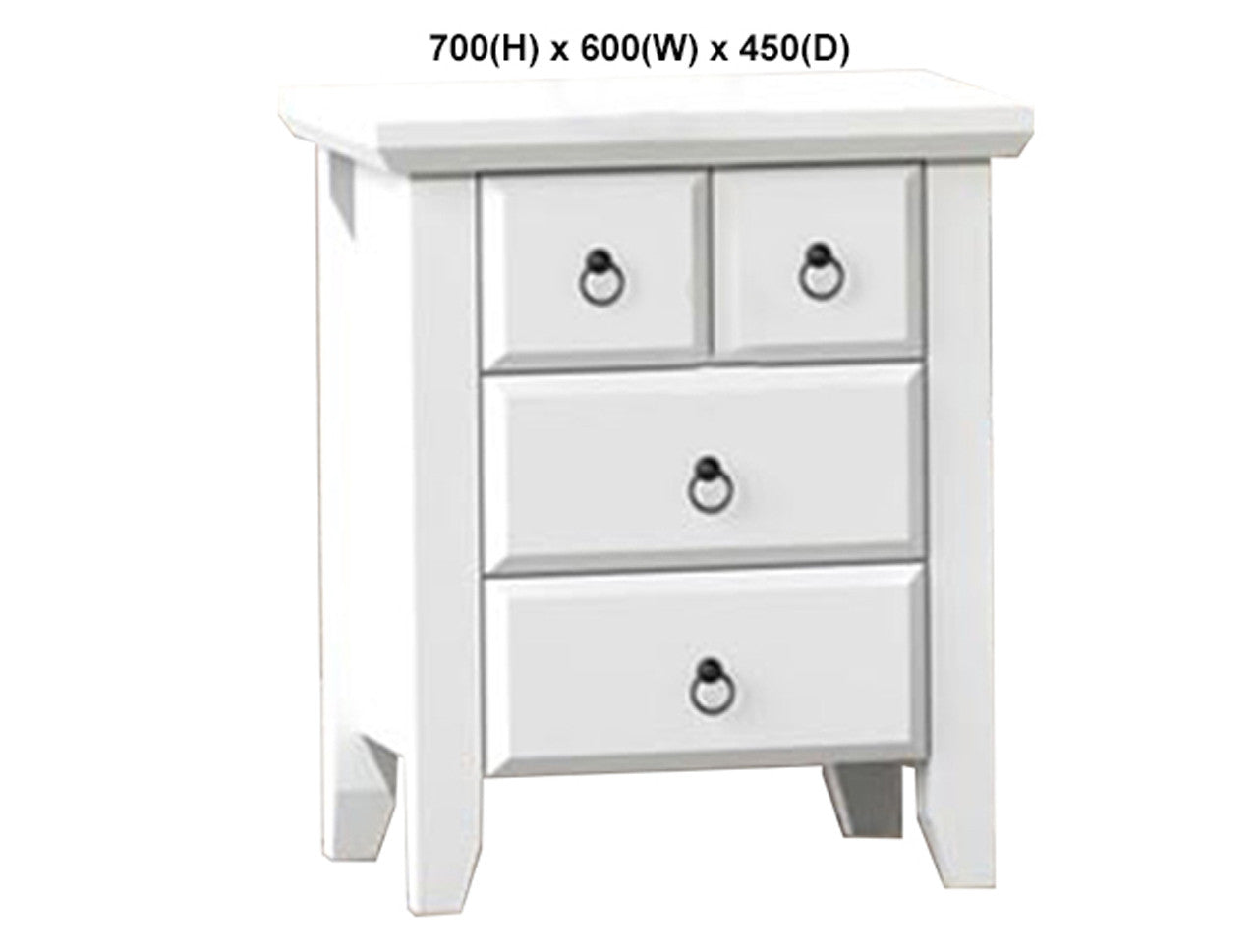 MANILLA (AUSSIE MADE) BEDSIDE TABLE COLLECTION - ASSORTED PAINTED COLOURS - STARTING FROM $399