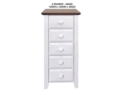 MANILLA (AUSSIE MADE) LINGERIE / NARROWBOY CHEST COLLECTION - ASSORTED PAINTED / STAINED COLOURS - STARTING FROM $699