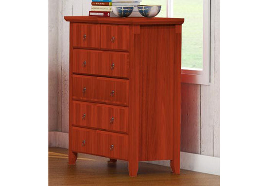 MANILLA (AUSSIE MADE) 6 DRAWER (2 OVER 4) TALLBOY - 1200(H) x 940(W) x 480(D) - TASSIE OAK COMBINATION - ASSORTED COLOURS