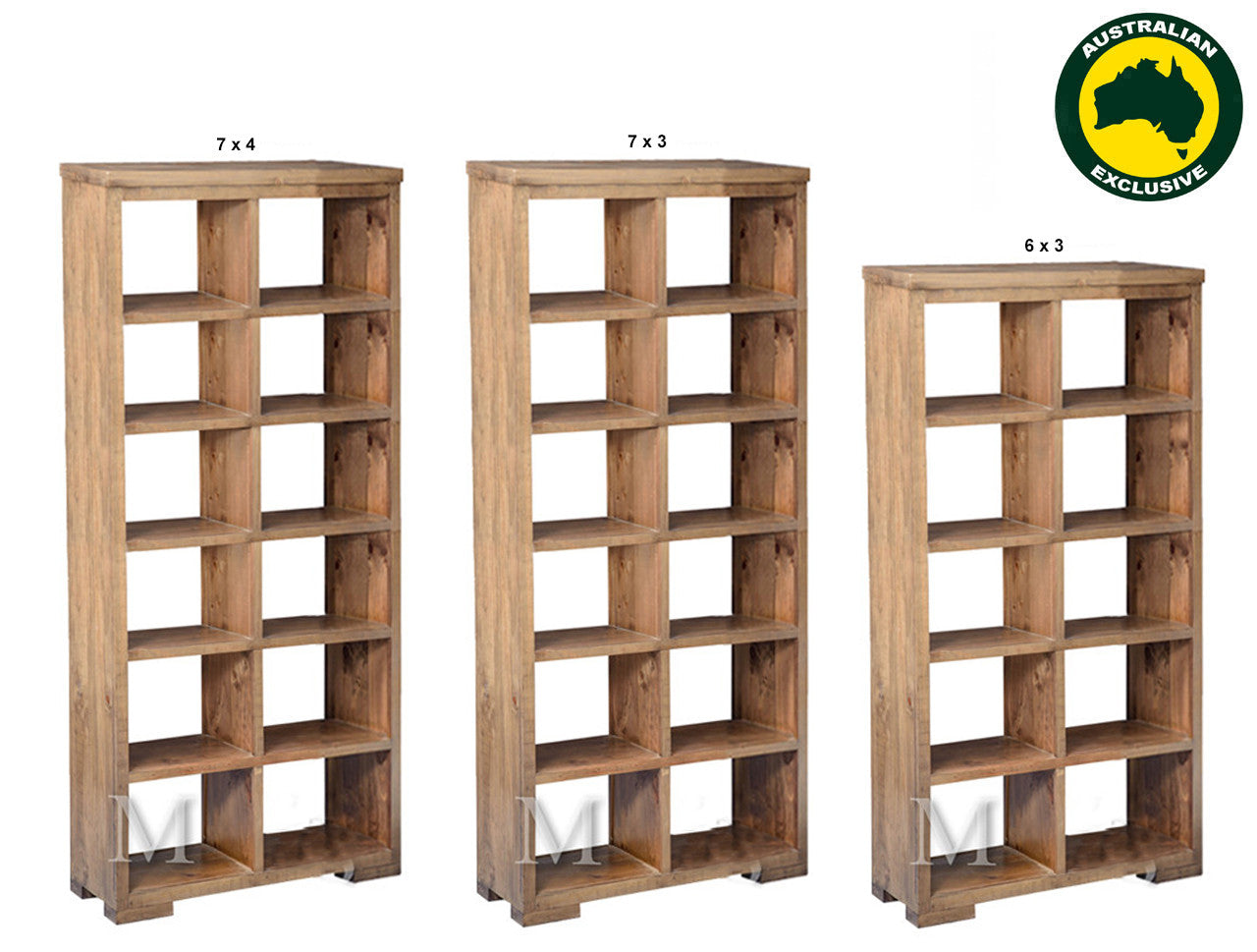 Manly (AUSSIE MADE) Highline Room Divider With Block Legs Collection - Assorted Stained Colours