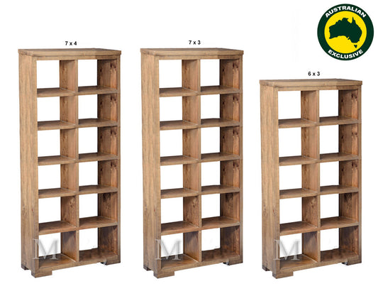 Manly (AUSSIE MADE) Highline Room Divider With Block Legs Collection - Assorted Stained Colours