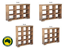 MANLY (AUSSIE MADE) LOWLINE ROOM DIVIDER WITH BLOCK LEGS COLLECTION - ASSORTED STAINED COLOURS - STARTING FROM $499