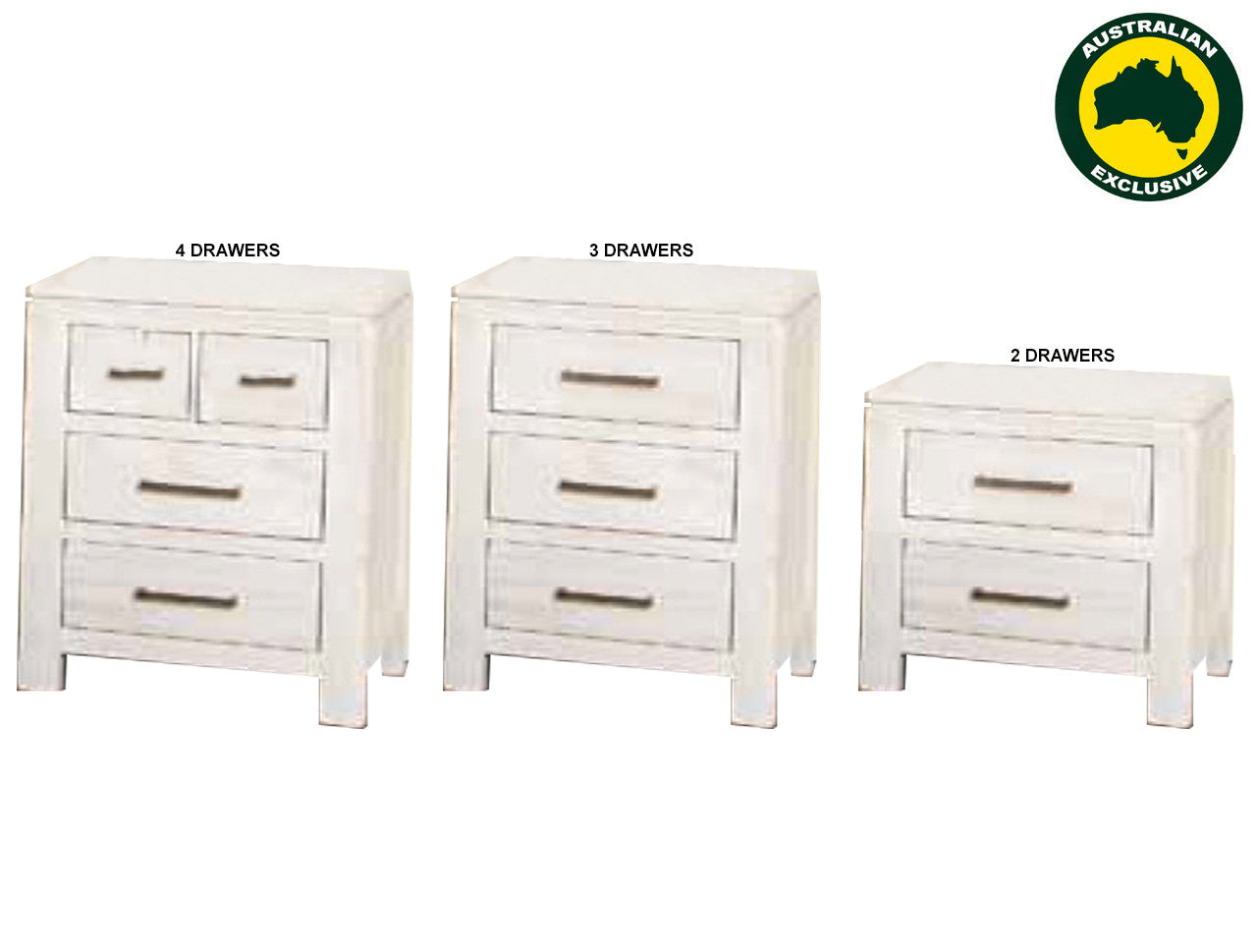 Marion (AUSSIE MADE) Bedside Table Collection - Assorted Painted Colours