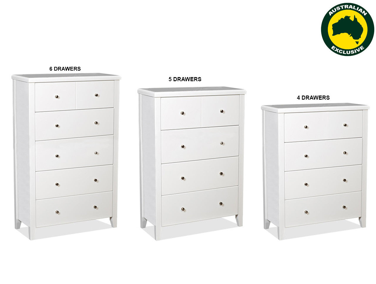 MARTHA (AUSSIE MADE) TALLBOY COLLECTION - ASSORTED PAINTED COLOURS - STARTING FROM $600