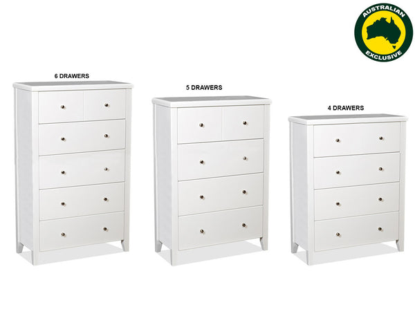 MARTHA (AUSSIE MADE) TALLBOY COLLECTION - ASSORTED PAINTED COLOURS - STARTING FROM $600