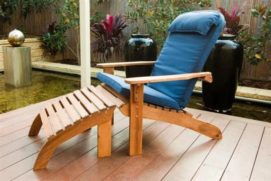 MAYOTTE ADIRONDACK CHAIR WITH FOOTSTOOL + CUSHION (PACKAGE OPTION)