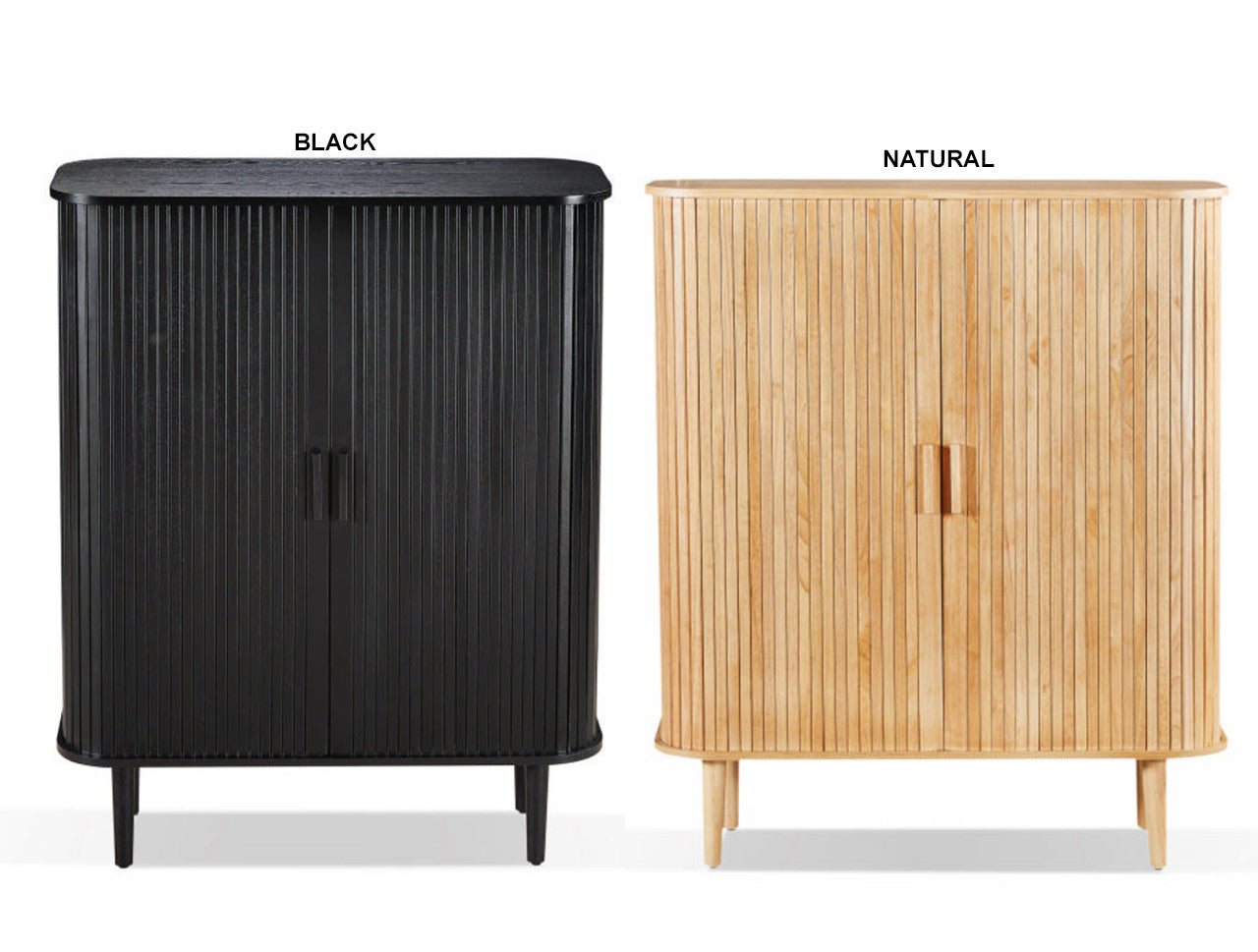 Teddy 2 Door Buffet - 1180(H) X 1000(W) X 400(D) - Natural Or Black