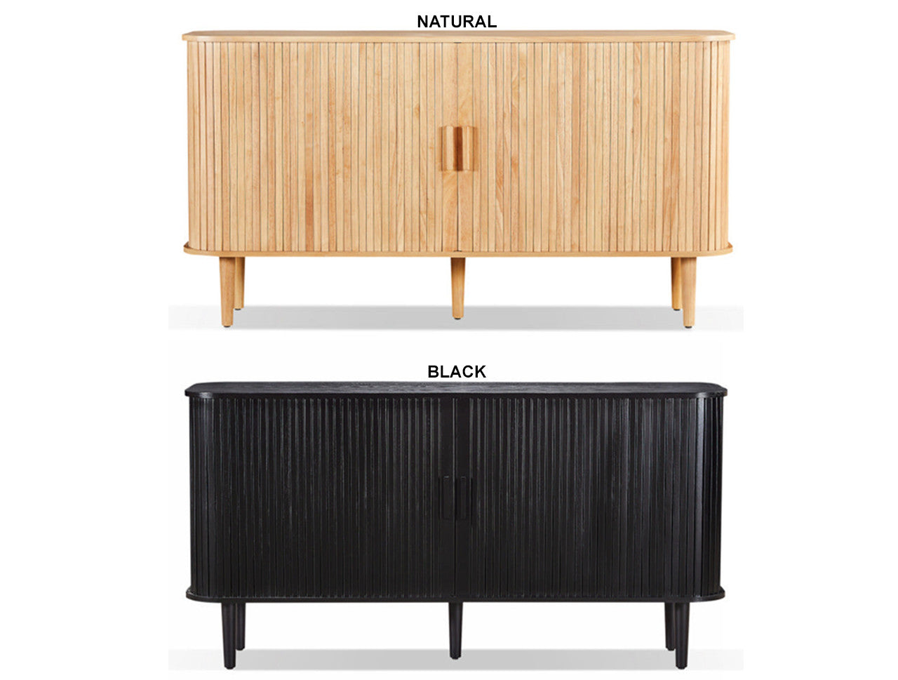 TEDDY 2 DOOR BUFFET - 800(H) x 1500(W) x 400(D) - NATURAL OR BLACK
