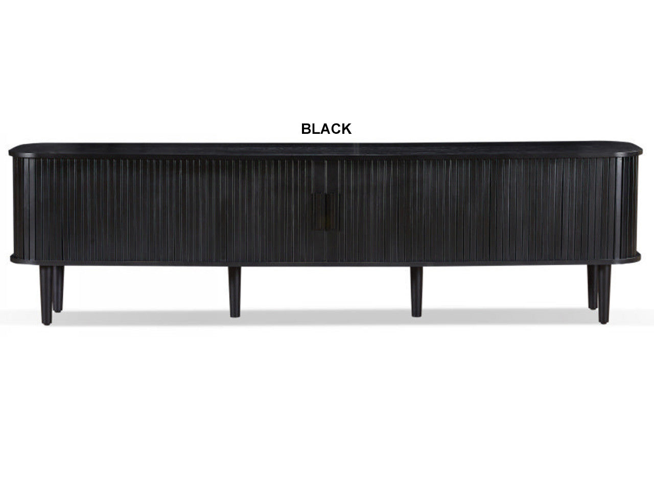 TEDDY 2 SLIDING DOOR ENTERTAINMENT UNIT - 425(H) x 2060(W) x 460(D) - NATURAL OR BLACK