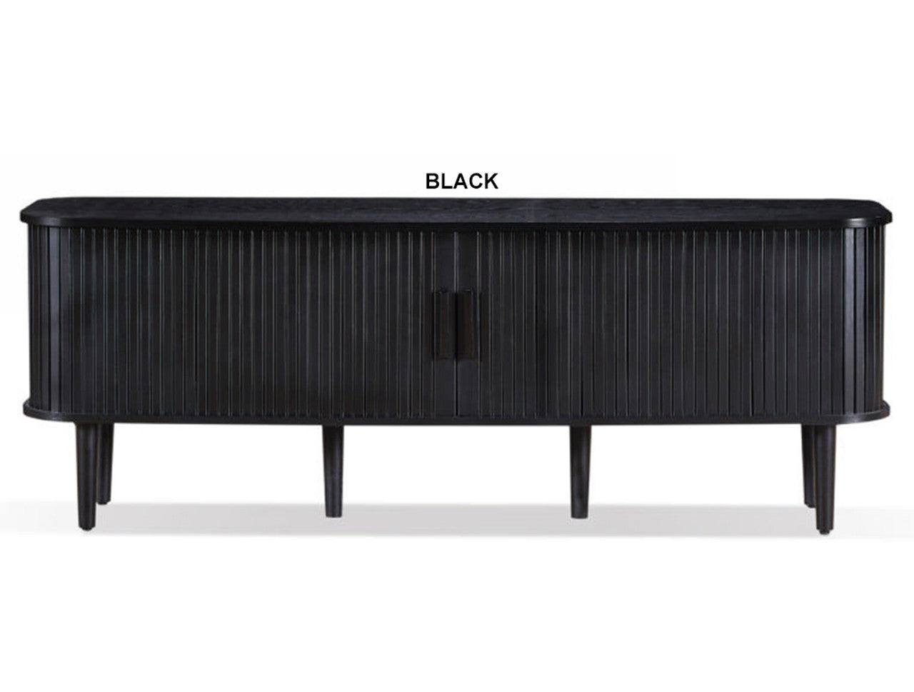 TEDDY 2 SLIDING DOOR ENTERTAINMENT UNIT - 425(H) x 1660(W) x 460(D) - NATURAL OR BLACK
