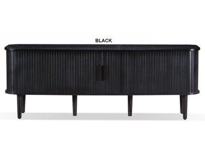 TEDDY 2 SLIDING DOOR ENTERTAINMENT UNIT - 425(H) x 1660(W) x 460(D) - NATURAL OR BLACK