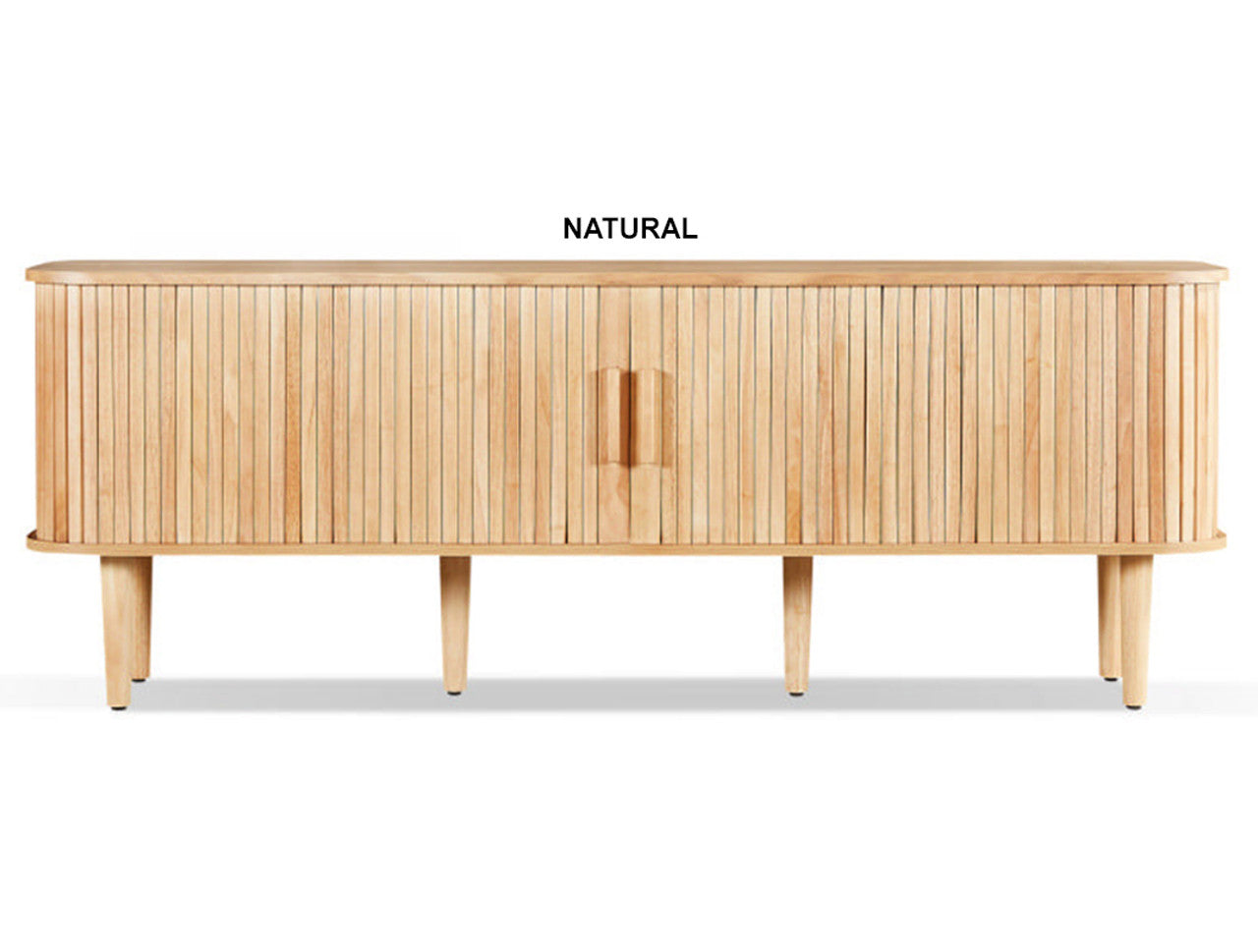 TEDDY 2 SLIDING DOOR ENTERTAINMENT UNIT - 425(H) x 1660(W) x 460(D) - NATURAL OR BLACK