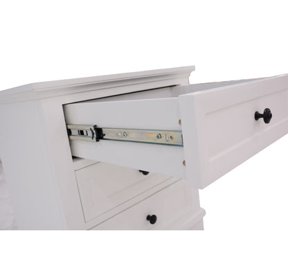 CHANELLE 3 DRAWER BEDSIDE TABLE - 600(H) x 550(W) x 420(D) - WHITE