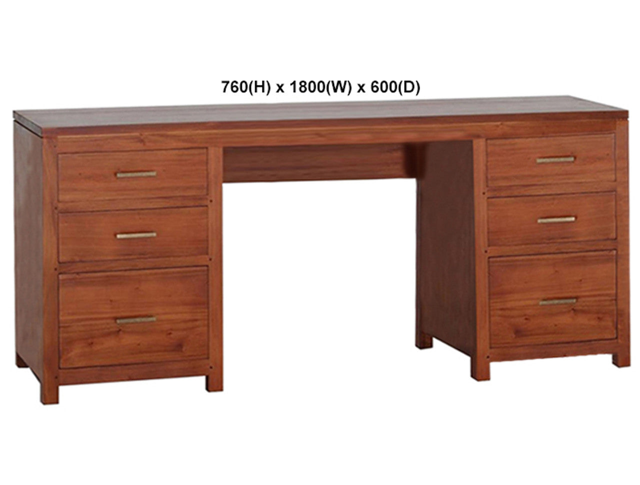 MEXI (AUSSIE MADE) 6 DRAWER DESK COLLECTION - ASSORTED STAINED COLOURS - STARTING FROM $1199