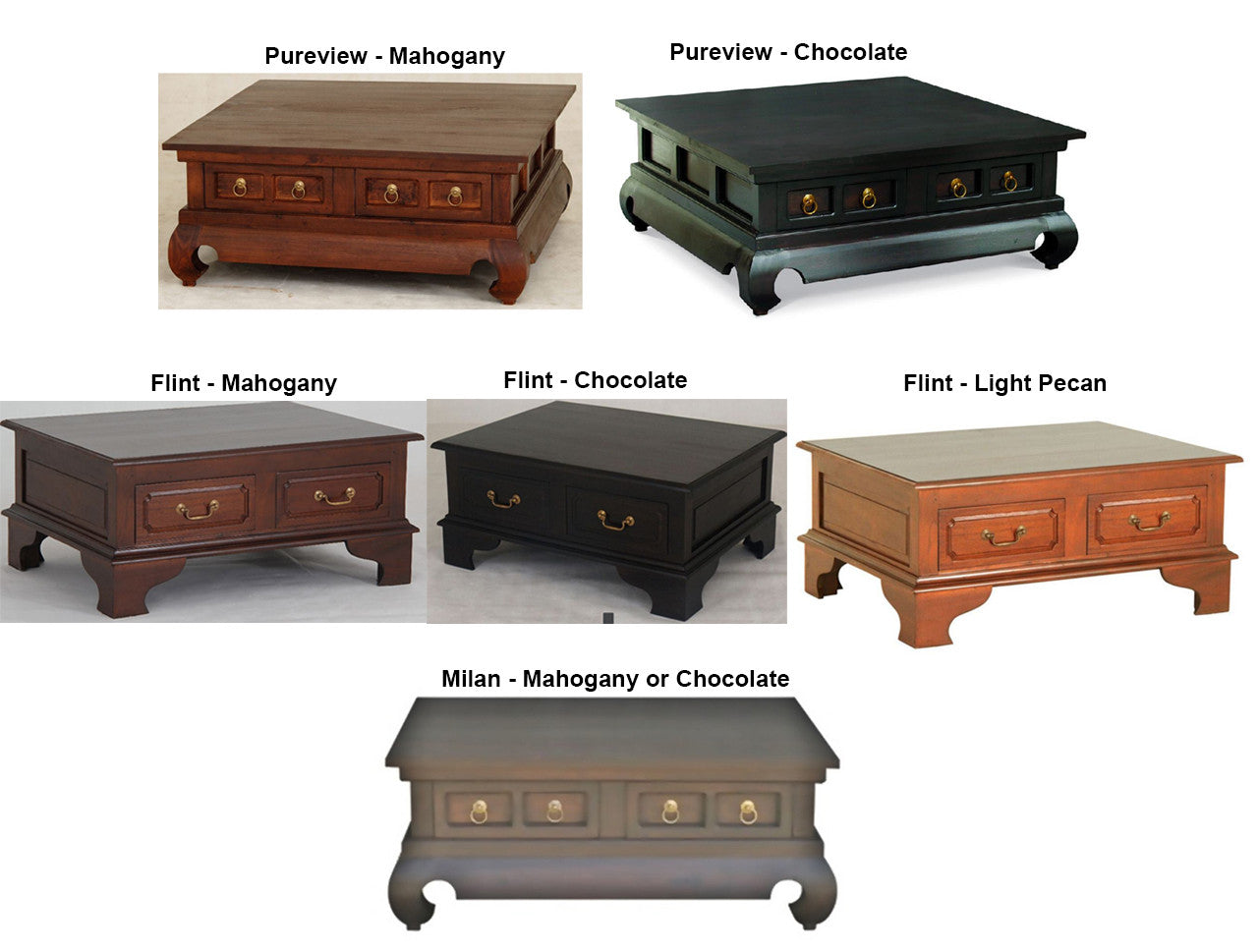 Milan Coffee Table Collection - Assorted Colours