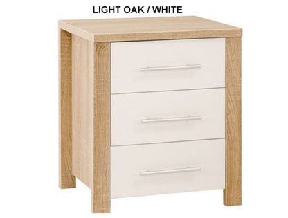 AMAZING 3 DRAWER BEDSIDE TABLE (MODEL:3-18-5) - ASSORTED COLOURS