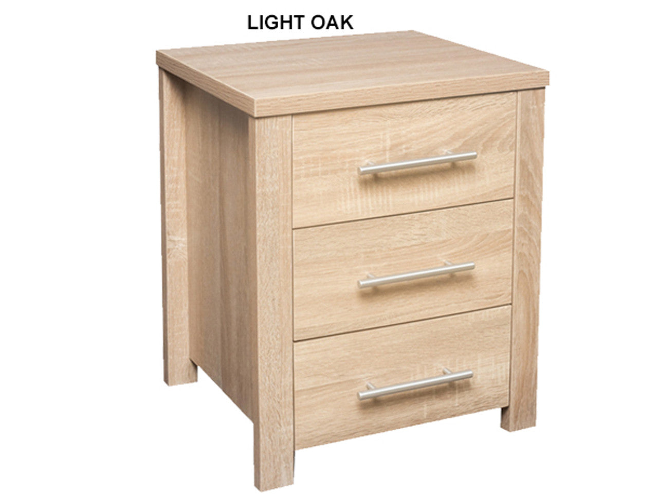 AMAZING 3 DRAWER BEDSIDE TABLE (MODEL:3-18-5) - ASSORTED COLOURS