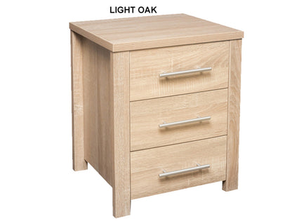 AMAZING 3 DRAWER BEDSIDE TABLE (MODEL:3-18-5) - ASSORTED COLOURS