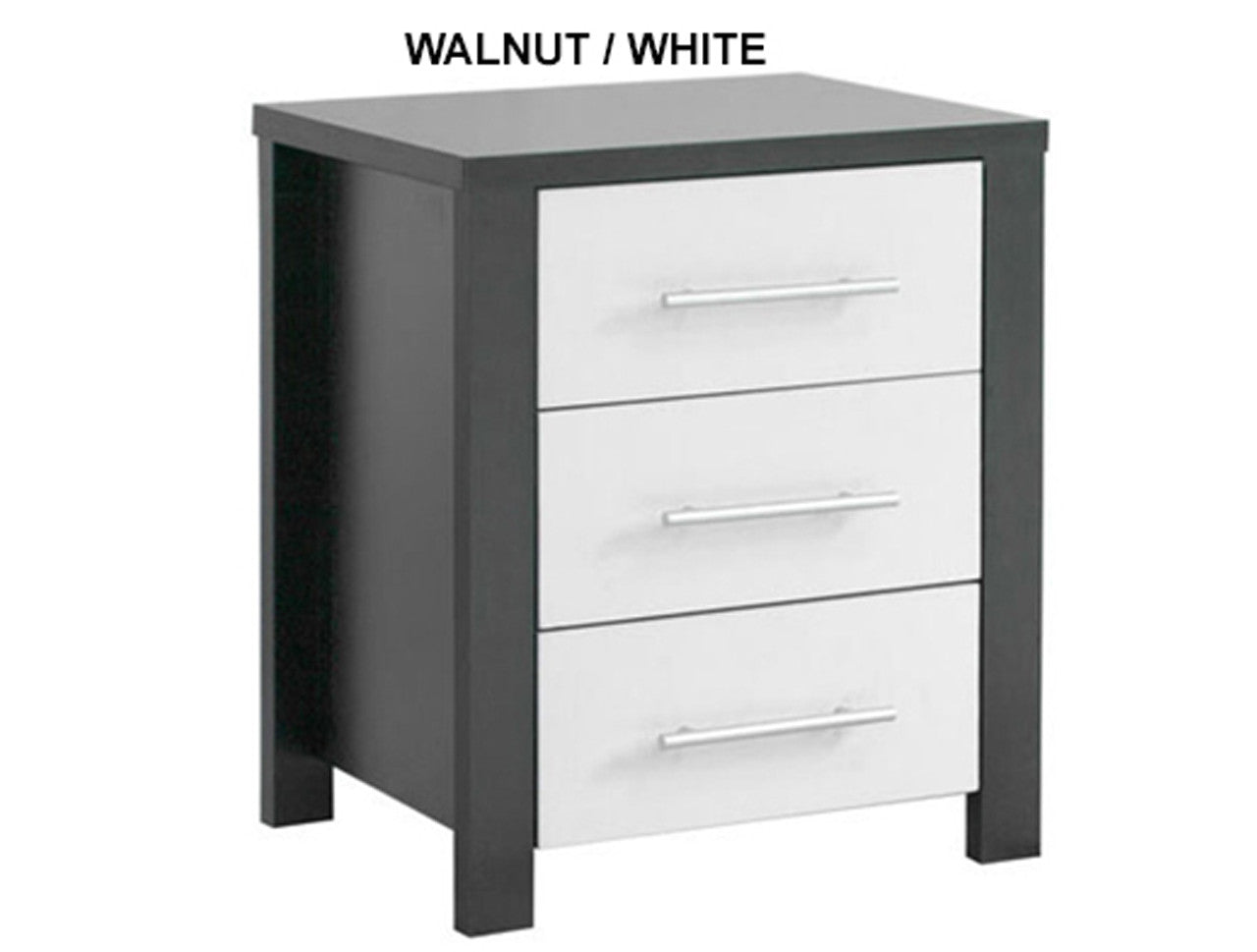 AMAZING 3 DRAWER BEDSIDE TABLE (MODEL:3-18-5) - ASSORTED COLOURS