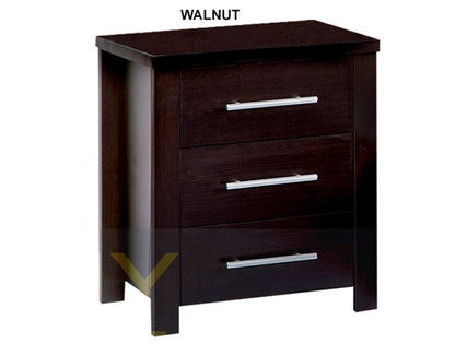 AMAZING 3 DRAWER BEDSIDE TABLE (MODEL:3-18-5) - ASSORTED COLOURS
