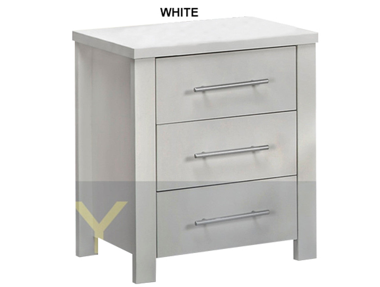 AMAZING 3 DRAWER BEDSIDE TABLE (MODEL:3-18-5) - ASSORTED COLOURS
