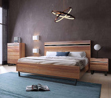 QUEEN MODENA BED - BLACKWOOD