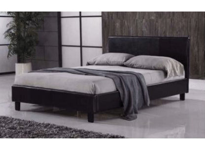 QUEEN MONIX LEATHERETTE BED - WHITE (NOT AS PICTURED)