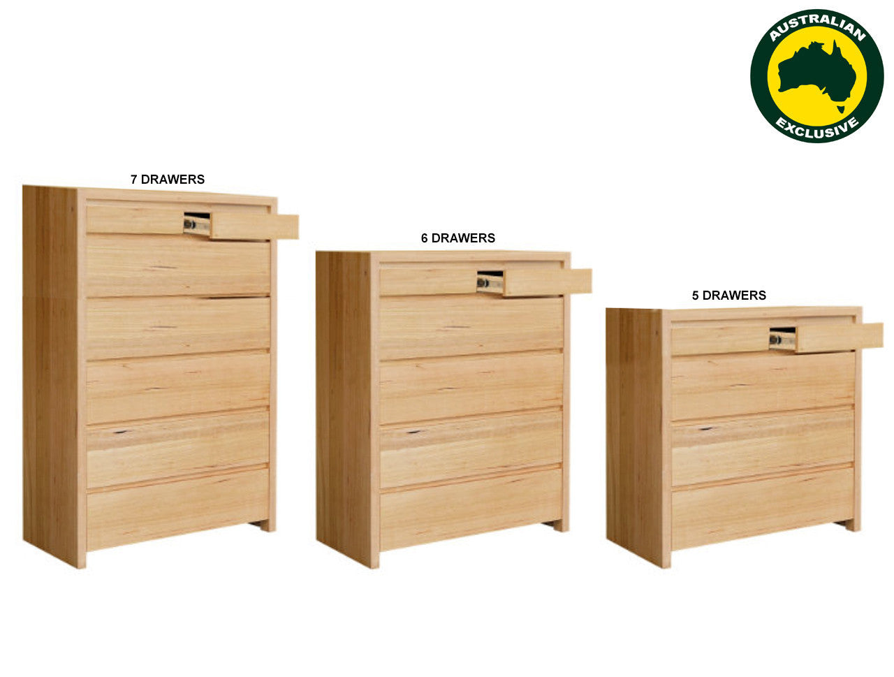MONTANA (AUSSIE MADE) TALLBOY COLLECTION - TASSIE OAK COMBINATION - ASSORTED STAINED COLOURS - STARTING FROM $1499