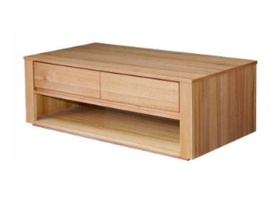 Montana 2 Drawer Coffee Table - 520(H) X 1300(W) X 450(D) - Messmate