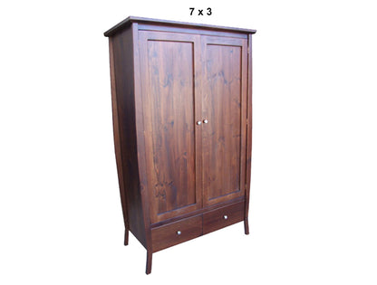 MONTERAY (AUSSIE MADE) 2 DOOR / 2 DRAWER  WARDROBE COLLECTION - ASSORTED STAINED COLOURS - STARTING FROM $1299
