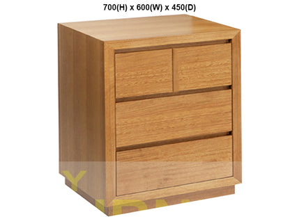 MORGAN (AUSSIE MADE) BEDSIDE TABLE WITH FLOATING BASE COLLECTION - TASSIE OAK COMBINATION - ASSORTED STAINED COLOURS - STARTING FROM $599