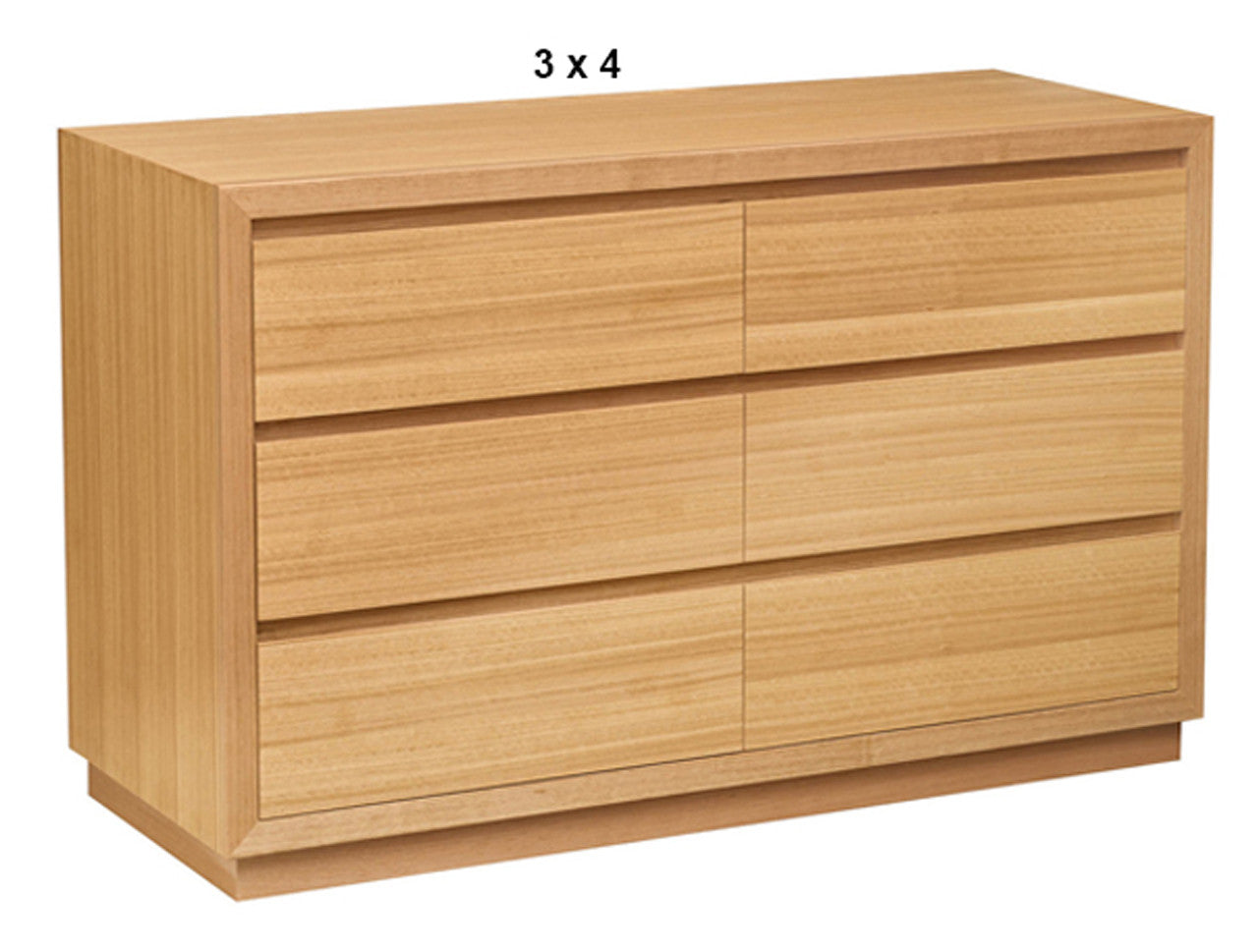 MORGAN (AUSSIE MADE) 6 DRAWER (3+3) LOWBOY COLLECTION - TASSIE OAK COMBINATION - ASSORTED STAINED COLOURS - STARTING FROM $1499