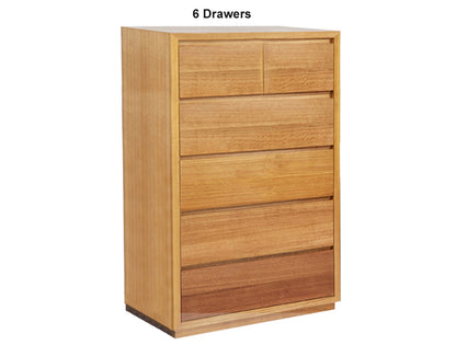 MORGAN (AUSSIE MADE) TALLBOY WITH FLOATING BASE COLLECTION - TASSIE OAK COMBINATION - ASSORTED STAINED COLOURS - STARTING FROM $1200