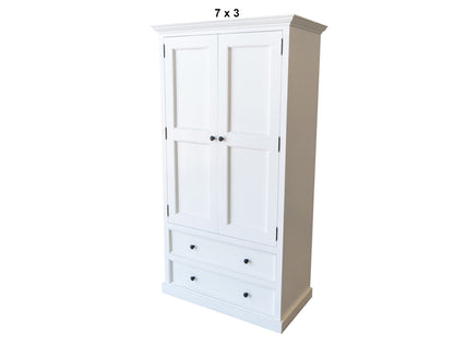 MOSMAN (AUSSIE MADE) 2 DOOR / 2 DRAWER WARDROBE COLLECTION - ASSORTED PAINTED COLOURS - STARTING FROM $1399