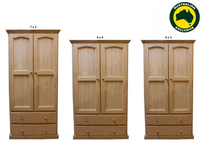 MUDGEE (AUSSIE MADE) 2 DOOR / 2 DRAWER WARDROBE COLLECTION - RAW - STARTING FROM $599