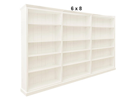MUDGEE (AUSSIE MADE) BOOKCASE - (4 SECTIONS) PIGEON PAIRED COLLECTION - ASSORTED STAINED COLOURS - STARTING FROM $1799