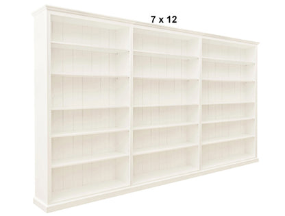MUDGEE (AUSSIE MADE) BOOKCASE - (4 SECTIONS) PIGEON PAIRED COLLECTION - ASSORTED STAINED COLOURS - STARTING FROM $1799