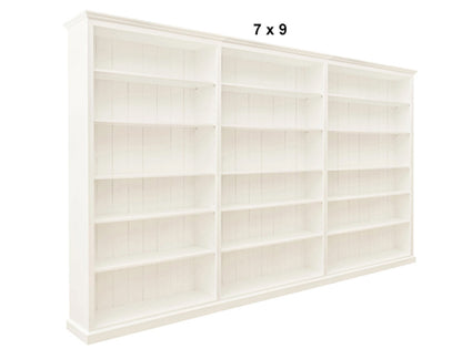 MUDGEE (AUSSIE MADE) BOOKCASE - (4 SECTIONS) PIGEON PAIRED COLLECTION - ASSORTED STAINED COLOURS - STARTING FROM $1799