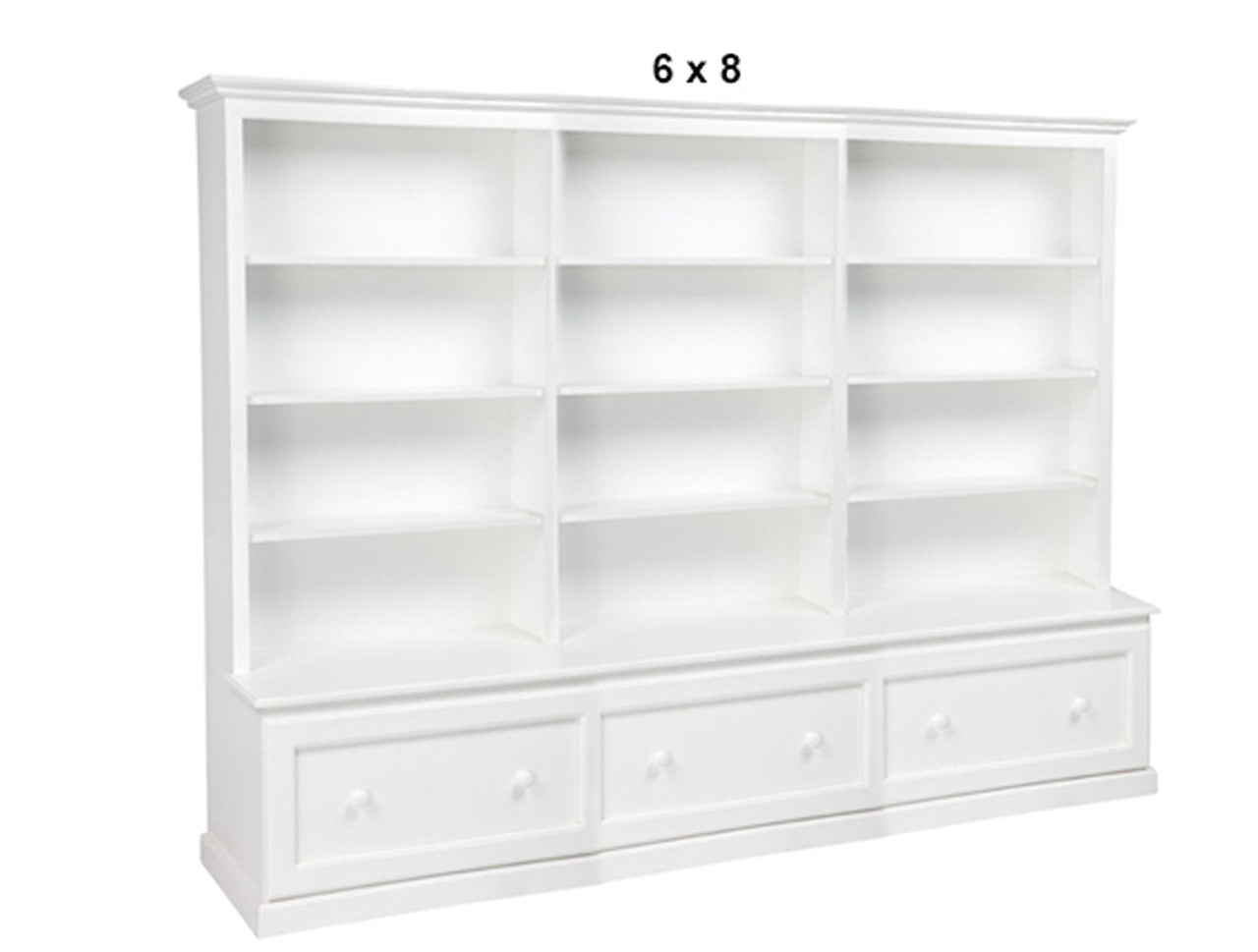 MUDGEE (AUSSIE MADE) COMBO BOOKCASE + 3 DRAWERS COLLECTION - ASSORTED PAINTED COLOURS - STARTING FROM $2599