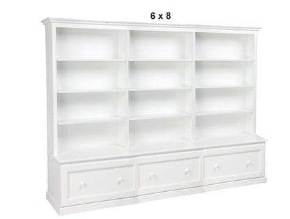 MUDGEE (AUSSIE MADE) COMBO BOOKCASE + 3 DRAWERS COLLECTION - ASSORTED PAINTED COLOURS - STARTING FROM $2599