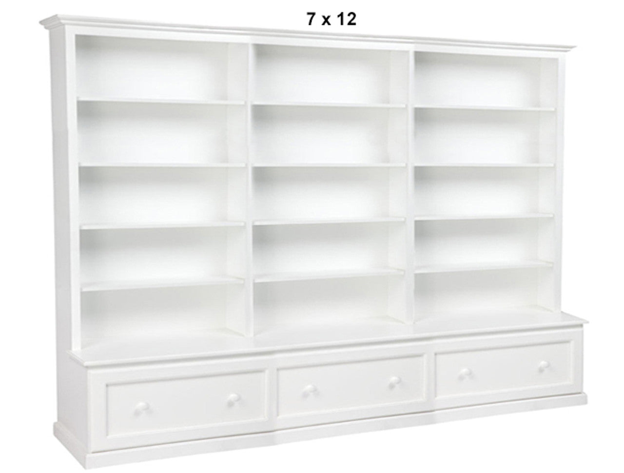 MUDGEE (AUSSIE MADE) COMBO BOOKCASE + 3 DRAWERS COLLECTION - ASSORTED PAINTED COLOURS - STARTING FROM $2599